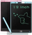 LONENESSL 2 Pack LCD Writing Tablet, 12" LCD Writing Tablet for Kids, Erasable Drawing Doodle Pad, Electronic Drawing Writing Board with Lock key & Pen Slots, Creative Toys for Girls Boys Toddlers