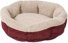 Aspen Pet 80135 Self Warming Cat Bed, 19-Inch, Warm Spice with Creme