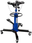 Transmission Jack, 0.6Ton/1322lbs Hydraulic Telescopic Transmission Jack, 2-Stage Floor-Standing Transmission Jack, with Foot Pedal, 360° Swivel Wheel, Garage/Workshop/Car Lift, Blue