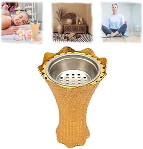 Corobili Bakhoor Bruciatore, Home Decor,Bruciatore Bakhoor,Bruciatore Incenso Bakhoor,Bruciatore Incenso Carboncino,Bruciatore per Bakhoor (Gold)