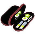 Double Sided 2 in 1Dual Glasses and Contact lens Case with Mirror Tweezers Remover for Men & Women