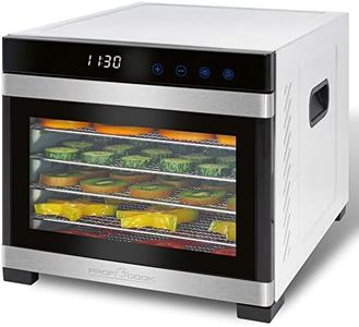 ProfiCook® Dörrautomat | Edelstahl | Temperaturregler von 35–75 °C | BPA-frei | Timerfunktion | 6 Etagen | LED-Display | Touch-Bedienung | Obst, Fleisch, Früchte - trockner | 650 Watt | PC-DR 1218