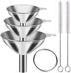 6Pcs Metal Stainless Steel Funnel, 