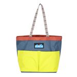 KAVU Twin Falls Tote Shoulder Strap Canvas Color Block Bag, Fun Camp, One Size, Twin Falls Tote