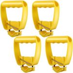 Saillong 4 Pack Back Saving Tool Handle Attachment, Labor Saving Ergonomic Shovel or Rake Handle Attachment, Tool Handle Grip, Work with Garden Shovels, Snow Shovels and Rakes, Yellow