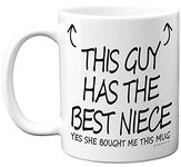 Stuff4 Uncle Gifts - Uncle Mug, This Guy Has The Best Niece, 11oz Ceramic Dishewasher Sage Mugs, Uncle Birthday Gifts, Christmas for Uncle Fathers Day, Uncle Gifts from Niece - Made in UK