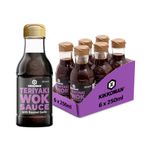 Kikkoman Teriyaki Stir Fry Sauce with Roasted Garlic, 250ml (Pack of 6)