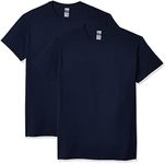 Gildan Men's G2000 Ultra Cotton Adult T-Shirt, 2-Pack, navy, Large