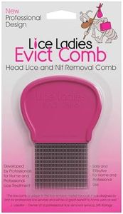 Lice and Nit Comb by Lice Ladies - Efficient Lice and Nit Removal | Lice Comb Safe for All Types of Hair | Stainless Steel Teeth with Non-Slip Handle | Durable and Reusable