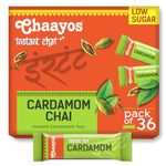 Chaayos Instant Tea Premix - Cardamom Flavour - Low Sugar (36 Sachets) | Instant Tea | Tea Premix | Cardamom Tea | Cardamom Chai | Assam Tea | Flavored Tea | Cardamom Chai Mix - Assam, Powder, 0.4 Kg