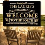 Personalized Welcome Porch Sign - Choice of Size, Fonts, and Colors | Wood Front Porch Decor, Welcome Sign, Wooden Fall Porch Sign, Front Porch Decoration, Custom Welcome Sign | True Stock Studios