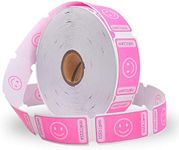 L LIKED Smile Raffle Tickets Roll,Each Tickets 1''x2'',for Events, Entry, Class Reward, Fundraiser & Prizes,1000 Tickets Per Roll -Pink