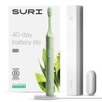 SURI Electric Toothbrush—Sustainable Electric Toothbrushes Adults. Slim Sonic Toothbrush & Accessories. 40-Day Battery, 2 Modes. Travel Toothbrush. Ideal Christmas Gifts for Women & Gifts for Men