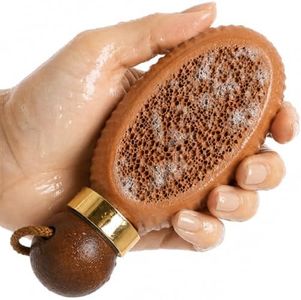 Sifri Art 2-in-1 Handmade Dual-Sided Terracotta Foot Scrubber & Nano Glass Foot File – Clay Callus & Dead Skin Remover for Dry Cracked Heels, Wooden Handle, Hanging Rope & Linen Storage Bag