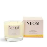Neom- Happiness Scented Candle, 3 Wick | Essential Oil Aromatherapy Candle | Neroli, Mimosa & Lemon | Scent to Make You Happy,White,420 g (Pack of 1),1101165