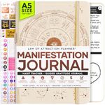 Manifestation Journal - 5 Minute Journal | A 90 Day Planner Creating Your Dream Life | Affirmation Guided Journal & Gratitude Journal | Include Vision Board & Planner Stickers - Undated Daily Planner