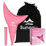 Female Urination Device,Reusable Silicone Female Urinal Foolproof Women Pee Funnel Allows Women to Pee Standing Up,Women's Urinal with Drawstring Bags is The Perfect Companion for Travel and Outdoor