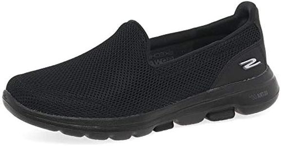 Skechers Women's GOwalk 5 Slip-On Sneaker, Black/Black, US 9.5