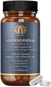 Ashwagandha KSM-66 con Sensoril (15-20% Withanolidos) - Alta Potencia Adaptógeno y Nootropico, Sueño Profundo, Bienestar, Energía, Concentración y Reducción de Cortisol, 2 Meses