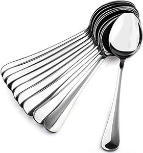 8 Pack Serving Spoon Set 18/10 Stainless Steel Serving Utensil No Rust Large Serving Tablespoons for Buffet Banquet, Mirror-Polished, 8 Inch