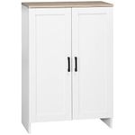 HOMCOM Sideboard Buffet Cabinet, Modern Kitchen Storage Cabinet with 2 Doors and Adjustable Shelf, White