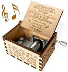 Nostalgish to Mom from Son Music Box Gift Hand Crank Wooden Musical Boxes Music Box - Unique Gift (Wood, to Mom from Son)