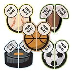 32 (16 Pairs) Personalized Waterproof Scuff-Proof Durable Match-up Shoe Labels (Sports Theme)- Great for School, Camping and Daycare