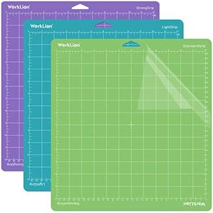 WORKLION Cutting Mat 12x12 for Cricut: Cricut Explore One/Air/Air 2/Maker Gridded Adhesive Non-Slip Durable Mat for Sewing Quilting and Arts & Crafts Projects - Cutting Mat Set(Variety)