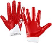 Grip Boost Stealth Solid Youth Football Gloves Pro Elite - Youth Sizes (Red/White, Youth Medium)