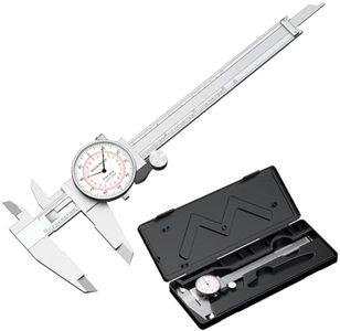 HDLNKAK Dial Caliper 0-6"/150mm Dual Reading Scale Inch/Metric | Precision Caliper SAE Standard, Stainless Steel Accurate to 0.001”/ 0.02 mm, Smooth Sliding, 4-Way Measurement with Case