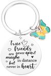 Best Friend Birthday Gifts for Women, Best Friend Keychain, Friendship Keychain, Soul Sister BFF Work Besties Gifts for Women, True Friend - Butterfly