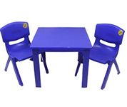 Kids Childrens Plastic Study Garden or Inside table and chairs set for Boys and Girls Red Blue Green Pink