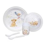 Disney Simba Lion King Dinner Gift Set 5 Piece Melamine Plate, Bowl Cutlery & Cup