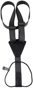 Perris Leather Ukulele Strap - 2" Wide Woven Classical Strap with Plastic J Hook - Made in Canada - Black