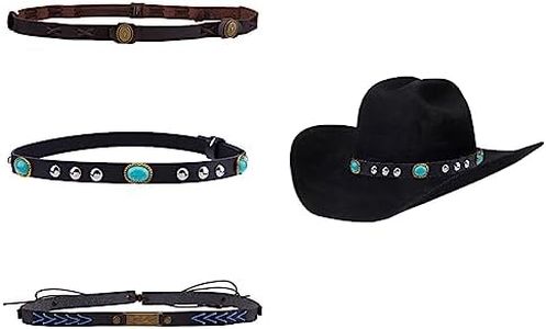 SUPERFINDINGS 3 Pz 3 Cinturini per Cappello da Cowboy con Chiusura in Lega Fibbia in Finta Pelle Cintura per Cappello da Cowboy del Sud Ovest Classico Stile Nativo Fasce per Cappelli Accessori