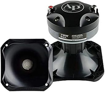 AudioPipe APHC-4550 Car Audio Compression Driver with ABS Horn Combo for High Frequency Vehicle Stereo or Radio Listening, 3.5 Inch