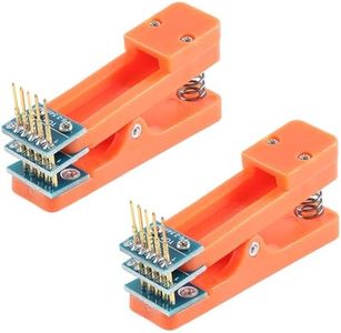 EC Buying 2Pcs 2.54mm Single Row 5Pin Test Clip Module Board Program Burning Clip 5 Pin PCB Burning Fixture Programmer Burning Clip with Dupont Wire