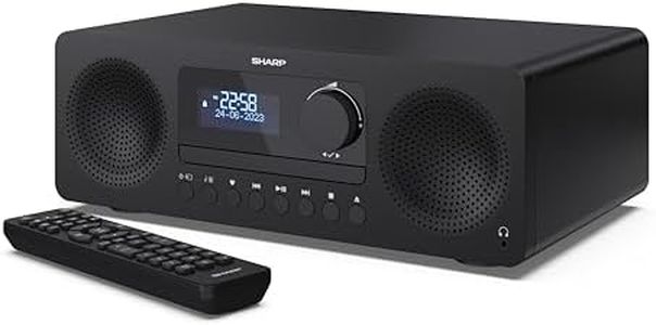 SHARP XL-B720D(BK) Tokyo All in One Soundsystem avec Radio Dab, Dab+, FM, Bluetooth, CD-MP3, Lecture USB, Connexion Casque, et 60 W, Couleur Noire