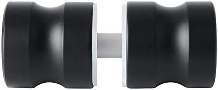 Alise Shower Glass Door Handle,Sliding Shower Doors Knob Round Back-to-Back Pull Hardware Replacement Parts,Matte Black Solid SUS304 Stainless Steel Knobs,L5000-B