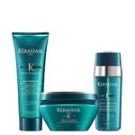 Kérastase Resistance Therapiste, Complete Hair Repairing Treatment For Very Dry and Damaged Normal to Thick Hair, Contains Strengthening Shampoo, Healing Mask & Heat Protection Serum, Trio Set