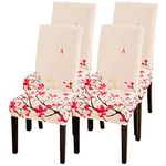 NIBESSER 4/6 piece stretch dining chair covers elastic modern chair protector slipcover decoration chair cover for kitchen universal fit