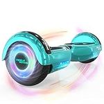 Mega Motion Hoverboards for kids, 6.5 Inch Two-Wheel Self Balancing Electric Scooter with Bluetooth Speaker, with LED Lights, Gift for Children and Teenager, pink (HY-A03)