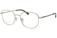 Gucci GG0838OK 002 Eyeglasses Men's Gold/Havana Full Rim Optical Frame 52mm, Gold/Havana, Lens-52 Bridge-18 B-44 ED-56.5 Temple-145