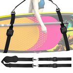 Paddle Board Strap Paddle Board Carry Strap Paddle Board Accessories with Padded Shoulder Sling, Paddle Carrier & Metal for Paddle Board (Black)