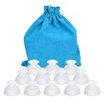 Silicone Cupping Therapy Sets Cups Massage,12pcs Professional Vacuum Cupping Anti Cellulite Suction Cup for Facial Body Massage,Deep Tissue,Myofascial Release,Pain Relief (White)