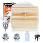 Mtanlo Air Filter Tune Up Kit For 445 450 Rancher 445E II For HUSQVARNA Chainsaw 531309681, Air Filter, Fuel Filter, Spark Plug, Primer Bulb, Bar Nut.