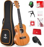 Ukulele Concert Mahogany 23 inch Ukelele Bundle for Beginners Adults Professional Four String Ukulele Wooden Hawaiian Starter Uke Kit, by Vangoa