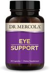 Dr. Mercola Eye Support - Supports Eye & Vision Health - with Lutein, Zeaxanthin, Organic Astaxanthin & Black Currant - Non-GMO, Gluten-Free & Soy Free - 30 Capsules (30 Servings)