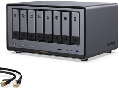 UGREEN NAS DXP8800 Plus 8-Bay Desktop NASync, Intel i5 1235u 10-Core CPU, 8GB DDR5 RAM, Bulit-in 128G SSD for System, 2*10GbE, 2*M.2 NVMe Slots, 8K HDMI, 2X TBT4, Network Attached Storage (Diskless)