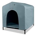 Floppy Dawg Just Chillin’ Portable Dog House. Elevated Pet Shelter for Indoor and Outdoor Use. Made of Water Resistant Breathable Oxford Fabric. Easy to Assemble and Lightweight. 84cm x 74cm x 81cm